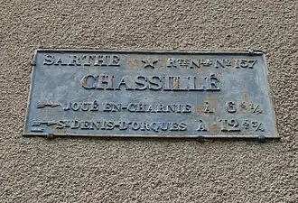 Plaque beside the old National Route 157