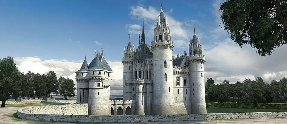 Reconstruction of the castle in its heyday
