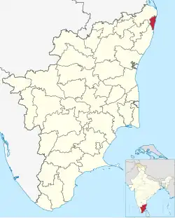 Location in Tamil Nadu