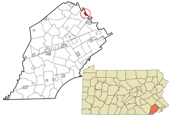 Location in Chester County and the U.S. state of Pennsylvania