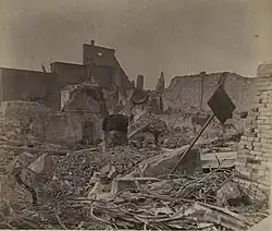 Ruins of the second hotel following the Great Chicago Fire