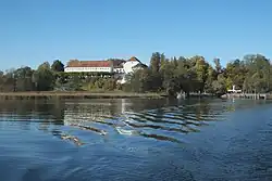 Herreninsel with the former Monastery "Kloster Herrenchiemsee" [1]