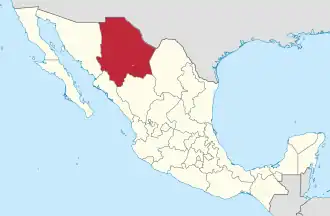 State of Chihuahua within Mexico