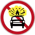 No vehicles carrying dangerous goods
