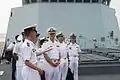 Commander Harry Marsh of USS&nbsp;Stethem aboard Yantai on 28 July 2015.
