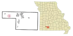 Location of Clever, Missouri