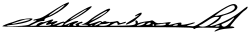 Chulalongkorn's signature