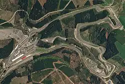 An aerial view of the Circuit de Spa-Francorchamps