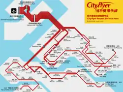 Route map of Cityflyer airport services