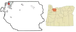Location of Oak Grove, Oregon