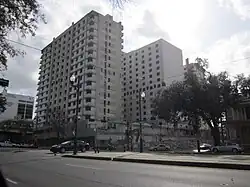 Claiborne Towers, New Orleans, during its December 2011 demolition