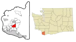 Location of Brush Prairie, Washington
