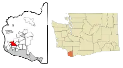 Location of Salmon Creek, Washington