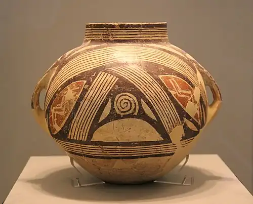 Clay vase with polychrome decoration, Dimini, Neolithic Greece (5300–3300 BC)