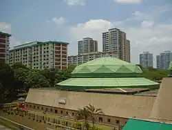 Darussalam Mosque in 2006, with the focus being the larger geometric dome.