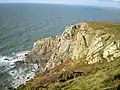 The cliffs viewed from the coastal path