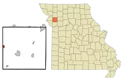 Location of Gower, Missouri