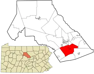 Location in Clinton County and the state of Pennsylvania.