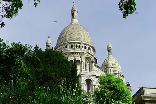 Close-up view of Sacre-Cœur Basilica
