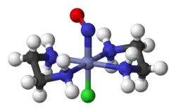 trans-+, an octahedral complex containing a "bent NO" ligand.