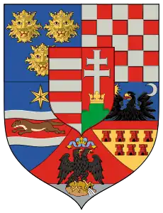 Coat of arms of Transleithania (1868–1915).