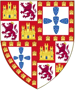 Arms of Beatrice of Portugal (As disputed Queen of Portugal)