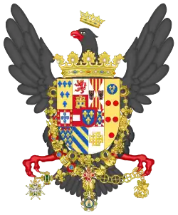 Coat of arms as King of Sicily (1759–1816)[6]