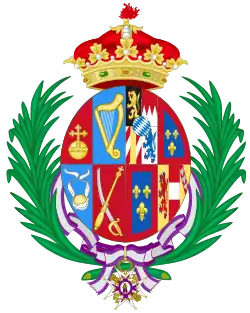 Coat of Arms of Princess María de las Mercedes of Bavaria, Infanta of Spain