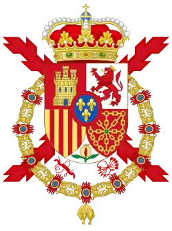 Coat of arms of the Prince of Spain (1969–1975)
