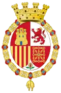 Coat of Arms of Spain, 1868-1870 and 1873–1874 Used on Head of State's Seal, Bizarre Variant