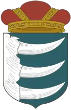 "Wolf's teeth" badge from a 1645 map