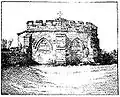 Engraving of the chapter house at Cockersand Abbey
