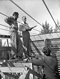 Cocoon House (Construction - Ralph Twitchell on site, 1951)