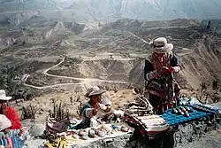 Souvenir sellers overlooking the canyon