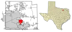 Location of Lucas in Collin County, Texas