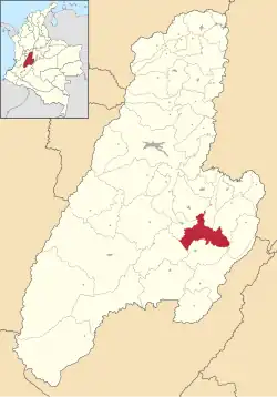 Location of the municipality and town of Purificación, Tolima in the Tolima Department of Colombia.
