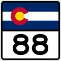State Highway 88 marker