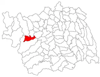 Location in Bacău County