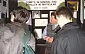 David Hughes explaining concepts to University students at the 1989 research bazaar, Hicks Building.