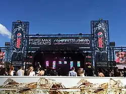 Compressorhead performing in 2014 at the Wireless Festival, London