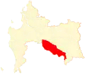 Map of the Mulchén commune in the Bío Bío Region