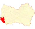 Map of Paredones commune in O'Higgins Region