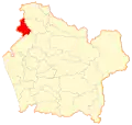 Map of Purén commune in the Araucania Region
