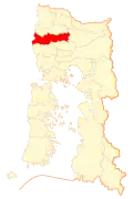 Map of Purranque commune in Los Lagos Region