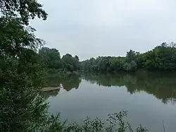 Conflux of the Tisza and Szamos river near Vásárosnemény