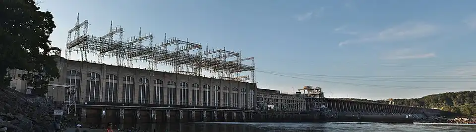 Panorama of city with mixture of five- to ten-story buildings