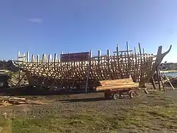 State of HMS Beagle's replica building process as of 20 March 2013