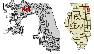 Location of Hoffman Estates in Cook County, Illinois