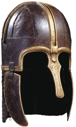 Colour photograph of the Coppergate Helmet