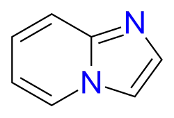 Imidazo[1,2-a]pyridine—an example of imidazopyridine and a core structure of zolpidem and some compounds described below.
